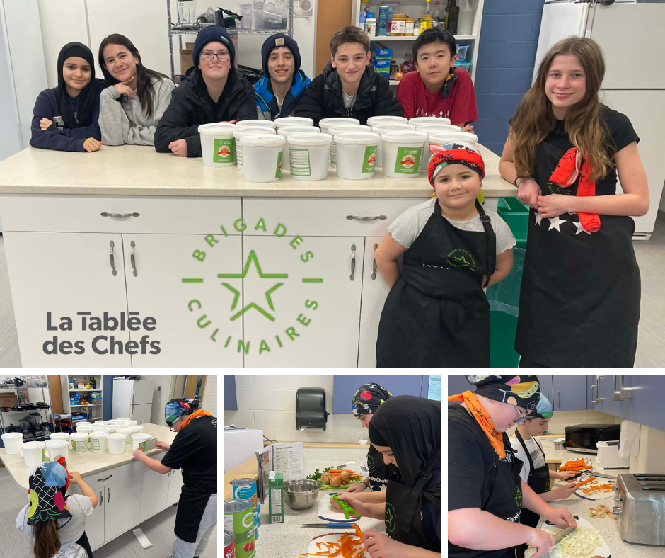 Les élèves mettent la main à la soupe